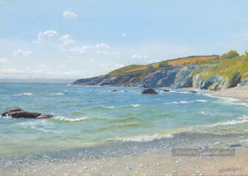 Paysage de Perran Point Cornwall Arthur Hughes Peinture à l'huile
